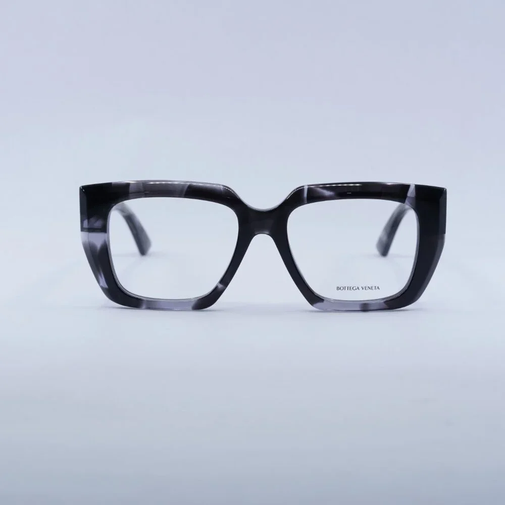 🕶️ New Bottega Veneta BV1032O 008 Eyeglasses - Transparent and Black Havana